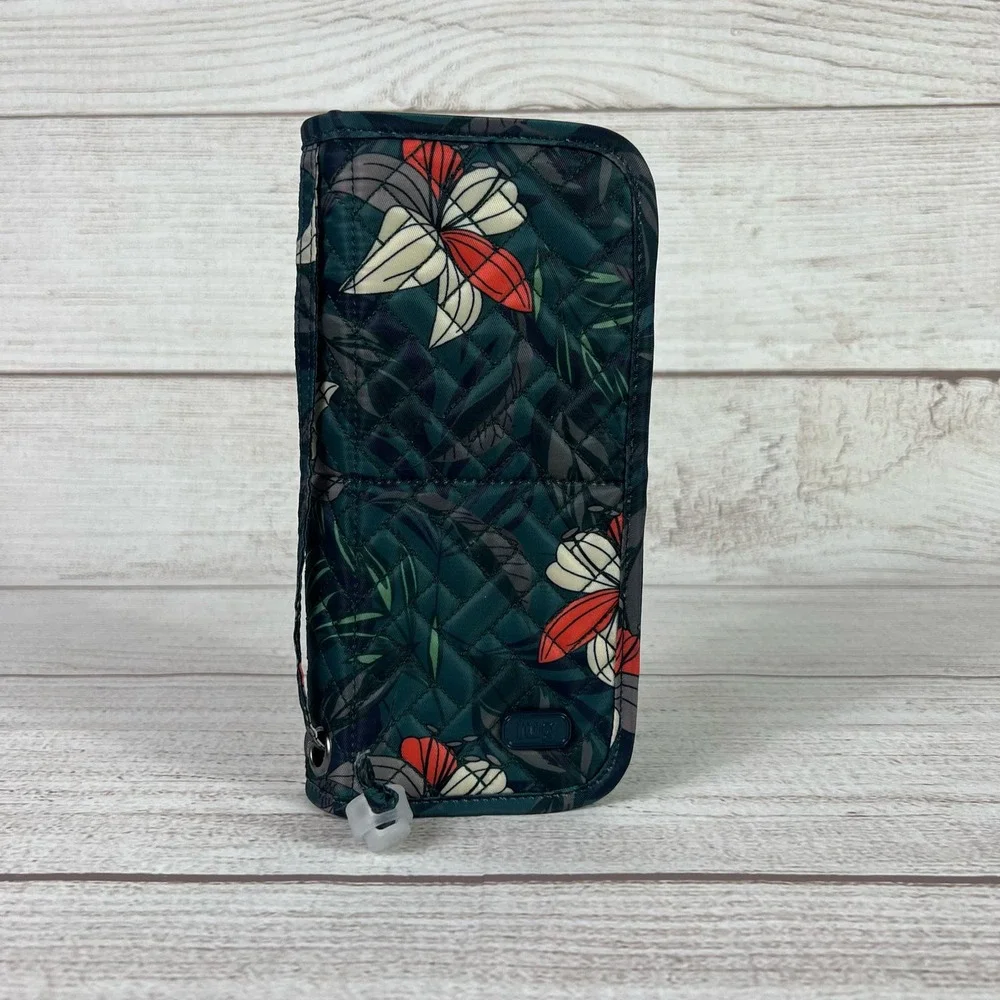 Lug Makeup Lug Sleeper Green Quilted Brush Holder Zip Up Pouch